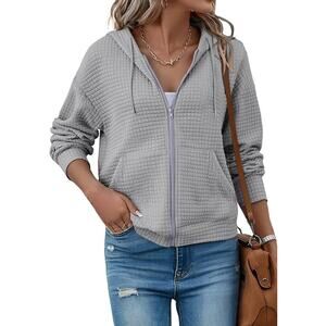 Womens Zip Up Hoodies Oversized Sweatshirt Fall Fashion Outfits 2025 Casual